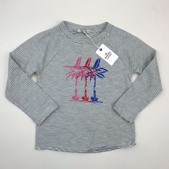 Marine Layer Pin Stripe & Palm Tree Top - Picture 2 of 6